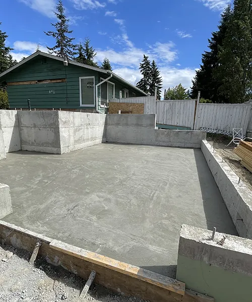 Excavation Foundation concrete in Edmonds 